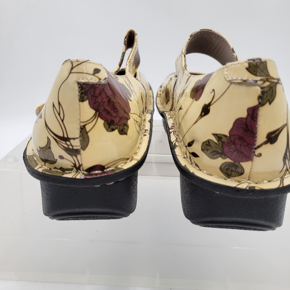 Alegria Paloma White Rose Mary Jane Flats Europe Size 38/8-8.5 Leather Upper - Picture 6 of 10
